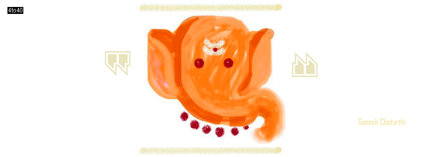 Hand painted Ganesh Chaturthi - Facebook Cover