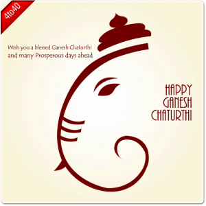 Happy Ganesh Chaturthi Digital Greeting Card