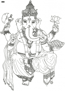 Lord Ganesha Lineart