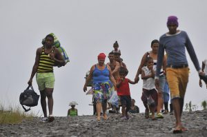 People who were evacuated return to their homes in the Carbonera community of Guantanamo, Cuba following Hurricane Matthew, October 5, 2016.