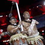 The Tonga delegation enters the arena during the opening ceremony of the Rio 2016 Paralympic games at Maracana Stadium in Rio de Janeiro, Brazil, on September 7, 2016.