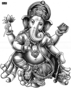 Trace and draw lord Ganesha