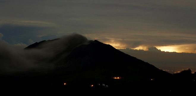 View of ash spewed by the Turrialba volcano in Cartago, 35 Km east of San Jose, Costa Rica.
