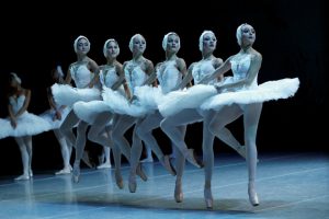 Ballet dancers perform Pyotr Tchaikovsky’s ‘Swan Lake’ at the Mikhailovsky theatre in St. Petersburg, Russia, on September 28, 2016.