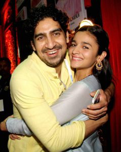 Bollywood actress Alia Bhatt and filmmaker Ayan Mukerji attend Durga Puja celebrations by North Bombay Durga Puja Samiti in Mumbai in Mumbai on October 8, 2016.