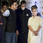 Bollywood producer Vidhu Vnod Chopra and actors Amitabh Bachchan and his wife Jaya Bachchan attend the Jio MAMI 18th Mumbai Film Festival opening ceremony at the Royal Opera House, which was being re-launched after 23 years, in Mumbai on October 20, 2016.