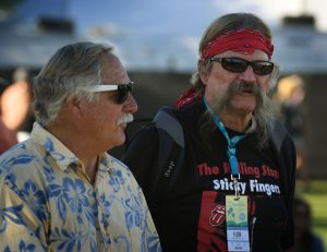 Fans arrive for the second day of the Desert Trip music festival at Indio, California on October 8, 2016.