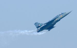 Indian Air Force’s indigenous Tejas Light Combat Aircraft performs at the 84th Air Force Day parade at the Hindon air base on the outskirts of New Delhi on October 8, 2016.