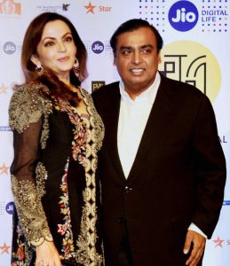 Reliance Industries Ltd Chairman Mukesh Ambani and his wife Nita Ambani attend the Jio MAMI 18th Mumbai Film Festival opening ceremony at the Royal Opera House, which was being re-launched after 23 years, in Mumbai on October 20, 2016.