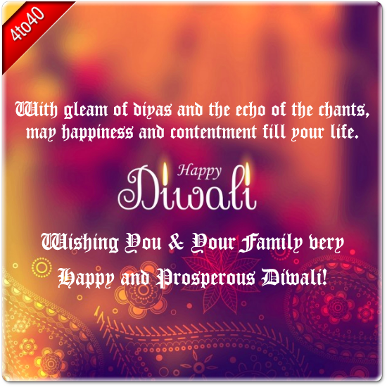 Wish you happy and Prosperous Diwali