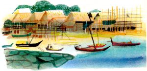 A fishing village in the Gulf of Thailand