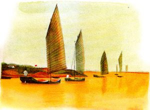 Boats on the Yangtze river