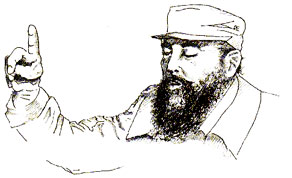 Fidel Castro Sketch by Amarjeet Malik