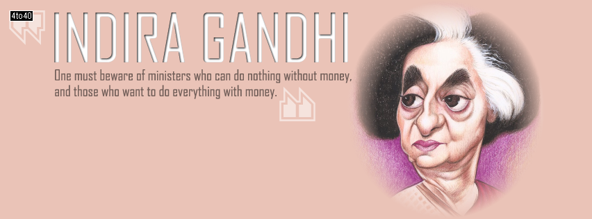 Indira Gandhi Inspirational Quotation - FB Cover