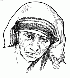 Mother Teresa Sketch - Catholic nun & missionary
