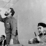 This file photo taken in the 60s shows Cubas Prime Minister Fidel Castro (C) speaking during a meeting next to Ernesto Che Guevara in Havana.