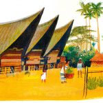 Typical long houses on Kalimantan