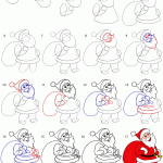 17 steps to draw Santa Claus