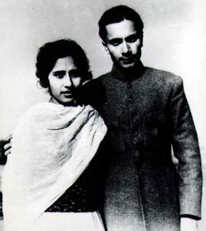 Balraj Sahni with his wife Damayanti, in 1936