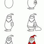 Draw cartoon Santa in 5 easy steps