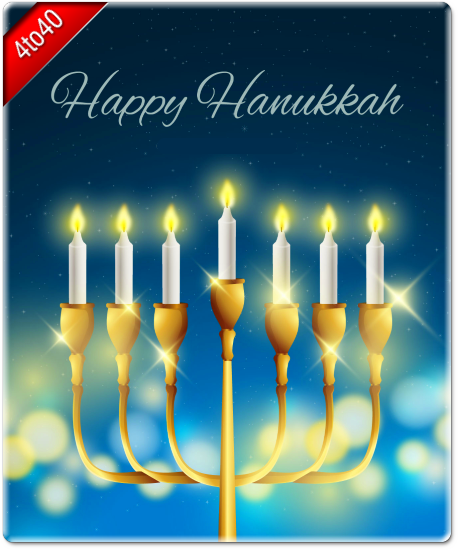 Hanukkah Menorah Greeting Card