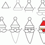 Learn to draw Santa's face in 7 easy steps