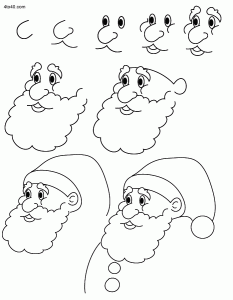 Learn to draw Santa's Face