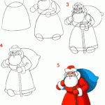 Learning to draw Santa Claus