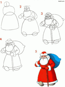 Learning to draw Santa Claus