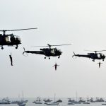 Marine commandos demonstrate rescue operation during Navy Day celebrated every year on December 4
