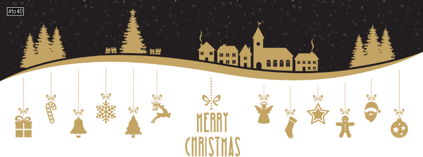 Merry Christmas Silhouette Facebook Cover