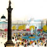 Nelson's column stands in Trafalgar Square, London