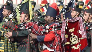 Army bands performs during the 'Army Day parade' at Delhi Cantt in New Delhi