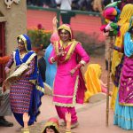 Artists from Punjab perform during the 68th Republic Day parade in New Delhi on January 26