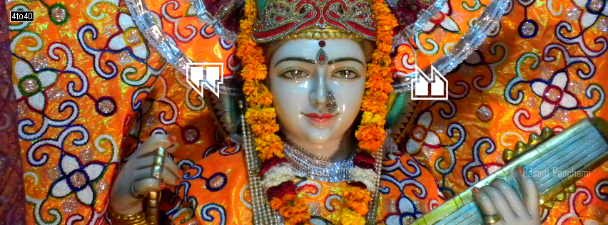 Goddess Saraswati Basant Panchami Facebook Cover