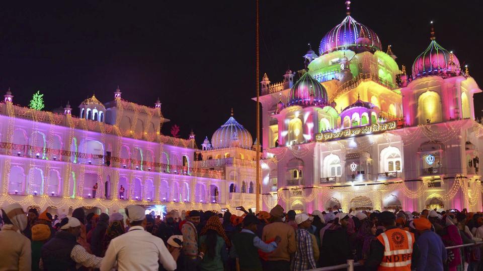 Illuminated Patna Sahib Gurudwara in Patna City of Bihar