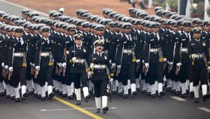 Indian Navy contingent marching past at the Rajpath during the 68th Republic Day parade in New Delhi