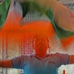 It’s a whirl of four colours at a workshop in Vasai where the Indian National Flag is being made