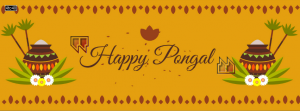Pongal FB Cover With Flowers and Pot