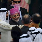 Prime Minister Narendra Modi meets officials from the United Arab Emirates (UAE) during the 68th Republic Day celebrations in New Delhi