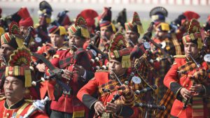 The anniversary of the formation of the Indian national army was celebrated with soldiers from various regiments and artillery units taking part in a parade.