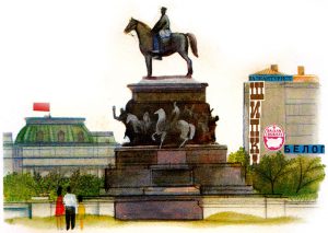 A memorial to Tsar Alexander II in the capital of Sofia