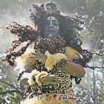 Artist dressed as Lord Shiva in sector 15 Market, Chandigarh, on the occasion of Maha Shivratri