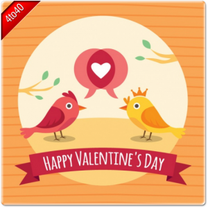 Bird Love - Valentine's Day Greeting Card