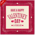 Classic Valentine's Day Designer Greeting Card