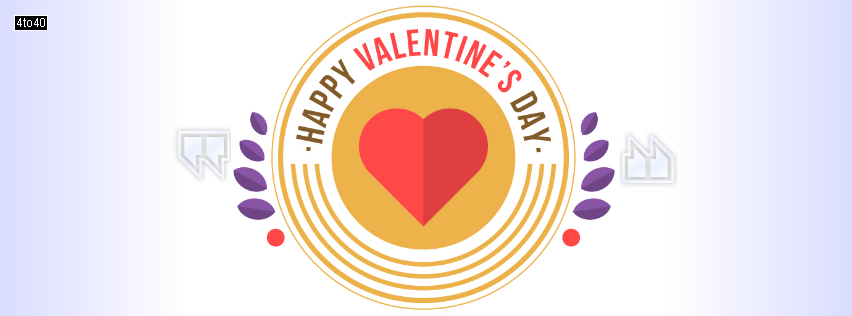 Happy Valentines Day Badge FB Cover