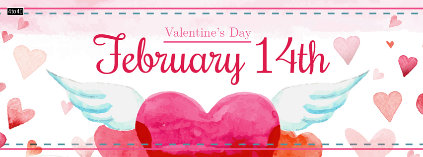 Happy Valentines Day Simple Facebook Cover