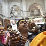 On the occasion of Maha Shivratri devouts thronged the Gauri Shankar Mandir in Old Delhi in New Delhi, India, on Friday, February 24, 2017
