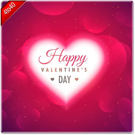 Red blurred Valentine's Day greeting card