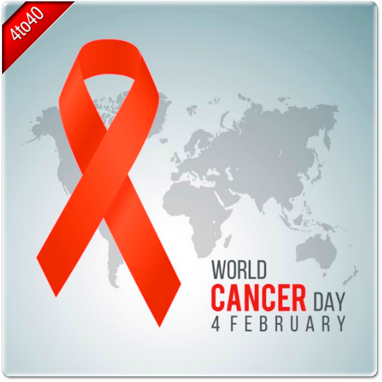 Red ribbon - World Cancer Day Greeting